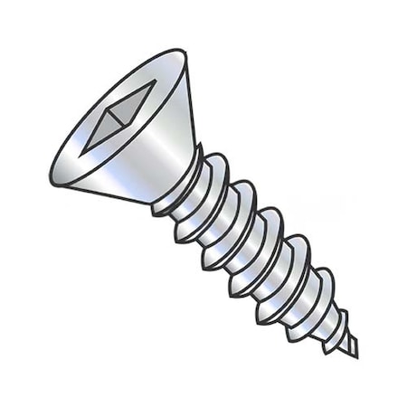 Usa Industrials Self-Drilling Screw, #14-10 x 1-1/4 in, Zinc Plated Steel Flat Head Square Drive BULK-SCRW-16702